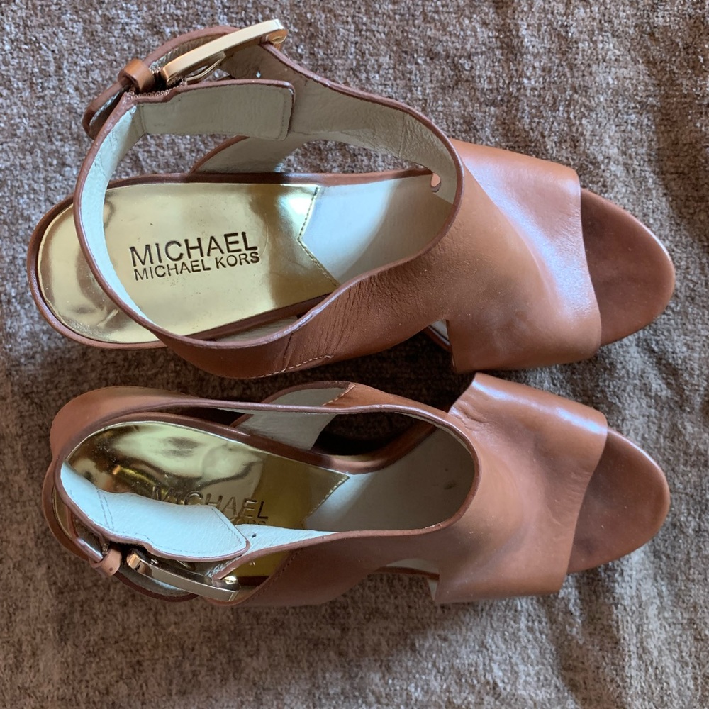 Michael Kors Leather Wedge Heels